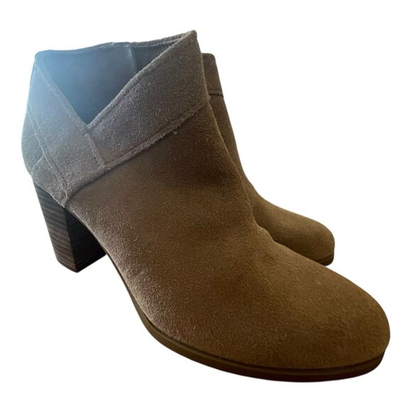 Koolaburra by UGG Women's Size 7 Amalea Ankle Boots Tan Suede Bootie Career Work - Picture 2 of 10